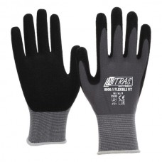 NITRAS 8800 Flexible Fit 1 Paar Gr. 7 grau/schwarz - Umrandung rot