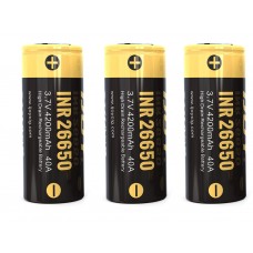 3 x iJoy INR26650 3,7V 4200mAh 40A Lithium Ionen Akku lose