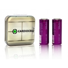 2x EFEST 26650 3,7V, flat 5000mAh 45A inkl Cardiocell Aufbewahrungsbox