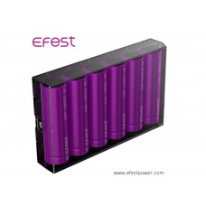 Efest Batteriebox H6 für 6x 18650 Li-Ionen Akkus farblich sortiert (weiß)