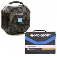 Set Polaroid Portable Power System PS600 camouflage + Solar Panel SP100 World Wide Edition