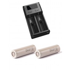 2 x Samsung INR21700-30T Li-Ion 3000mAh 3,7V Akku mit NiteCore New i2 Ladegerät