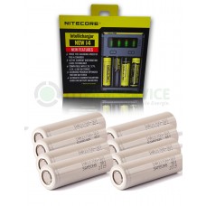 8 x Samsung INR21700-30T Li-Ion 3000mAh 3,7V Akku mit NiteCore New i4 Ladegerät