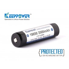 Keeppower 18650 3600 mAh 3,6V - 3,7V Li-Ionen Akku geschützt (Pluspol erhöht) NCR18650GA