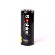 2 x Soshine 26650 Li-Ion. Akku 5500mAh 3,6 - 3,7 V mit erhöhtem Pluspol inkl Box