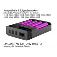 Efest Lush Q4 Li-Ion-Akku-Schnellader mit eingebautem Netzteil