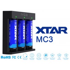 Xtar MC3 – kompaktes Drei-Schacht Ladegerät für Li-Ion-Akkus