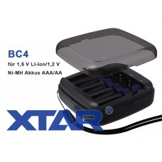 Xtar BC4 – Ladegerät + 2 LiIon Akkus + USB Adapter 2,1A