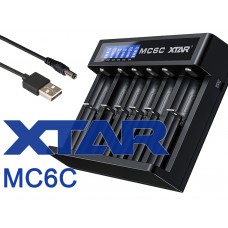 Xtar MC6C Ladegerät für Li-Ionen Akkus mit LCD-Display