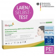 Hotgen Antigentest (2019-nCoV) - Laientest - Selbsttest für zu Hause - 1 Stk. Einzelverpackt CE0123