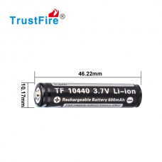 Trustfire 10440 - 350mAh 3,6V - 3,7V geschützte Li-Ionen-Zelle (Flame)