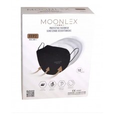 MOONLEX FFP2 Maske 5-lagig CE2890 einzeln Farbe schwarz