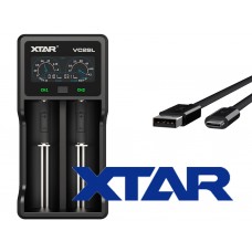 XTAR Ladegerät VC2SL 2-Schacht USB-Ladegerät