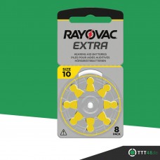 Rayovac 10 EXTRA (ZL4/PR70) Hörgeräteknopfzellen 1,4V 105mAh in 8er-Blister