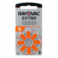 Rayovac 13  EXTRA (13AUX-8XEMF) Hörgeräteknopfzellen 1,4V 310mAh in 8er-Blister