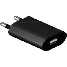 USB-Ladegerät Goobay 1,0A mit Eurostecker und USB 2,0-Buchse, schwarz
