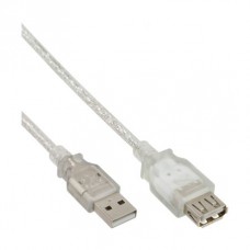 InLin USB 2.0 Verlängerung, St/Bu, Typ A, transparent, 3m