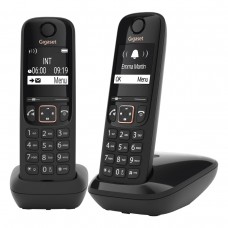 Gigaset Allrounder Duo - 2 Schnurlose Telefone - großes, kontrastreiches Display - Brillante Audioqualität - einstellbare Klangprofile - Freisprechfunktion - Anrufschutz, schwarz