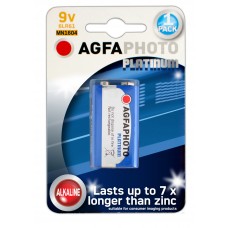AGFAPHOTO Alkaline Platinum 9V E-Block 6LR61 in 1er-Blister