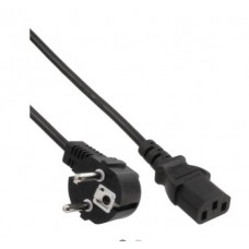 InLine® Netzkabel, Schutzkontakt gewinkelt auf Kaltgerätestecker C13, 0,3m