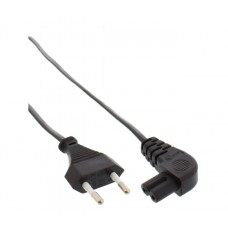 InLine® Netzkabel, Netzstecker auf Euro 8 C7 Stecker, gewinkelt, 2m