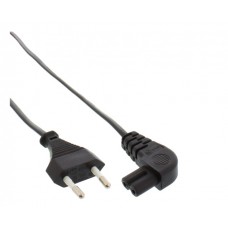 InLine® Netzkabel, Netzstecker auf Euro 8 C7 Stecker, gewinkelt,5M
