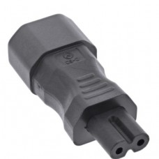 InLine® Netzadapter IEC 60320 C14 / C7, 3pol. Kaltgeräte zu 2pol.