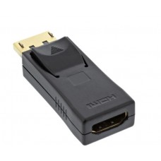 InLine® DisplayPort Adapter, DP ST auf HDMI BU, 4K2K, mit Audio, schwarz