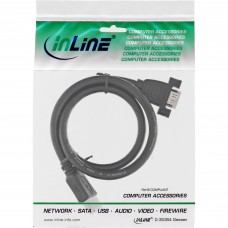 InLine® HDMI 4K60Hz Adapterkabel zum Einbau, HDMI A Stecker/Buchse, 0,6m
