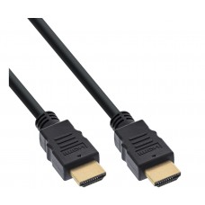 InLine® HDMI Kabel, HDMI-High Speed mit Ethernet, St/St, schwarz, 2,5m