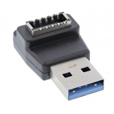 InLine® USB 3.2 Adapter, USB-A Stecker zu intern USB-E Frontpanel Buchse