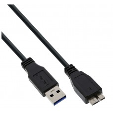 InLine® USB 3.2 Gen.1 Kabel, A an Micro B, schwarz, 5m
