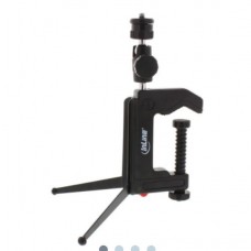 InLine® Tisch-Stativ 19cm mit Schraubzwinge, schwarz mit Kugelkopf