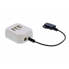 InLine® TAE Adapter, TAE-F Stecker an TAE NFF + RJ11 (6P4C) Buchse, 0,2m