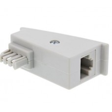 InLine® TAE-F Adapter, TAE-F Stecker auf RJ45 Buchse, 8P2C für Fritzbox, grau
