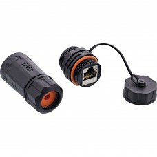 InLine® Patchkabelkupplung Cat.6A, wasserdicht IP68, 2x RJ45 Buchse, geschirmt