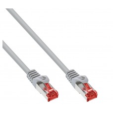 InLine® Patchkabel, S/FTP (PiMf), Cat.6, 250MHz, PVC, CCA, grau, 0,25m
