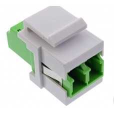 InLine® LWL Keystone Snap-in Kupplung weiß, Duplex LC/LC, single, grün, Keramik
