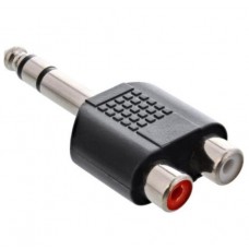 InLine® Audio Adapter, 6,3mm Klinke Stecker auf 2x Cinch Buchse, Stereo