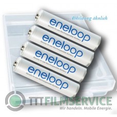 4er-Box bestückt mit Eneloop Micro Akku BK-4MCCE 750mAh