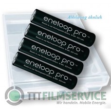 4er-Box bestückt mit Eneloop Micro Akku Pro BK-4HCDE AAA 900mAh