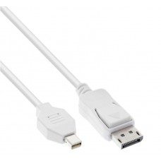 InLine® Mini DisplayPort zu DisplayPort Kabel, weiß, 5m