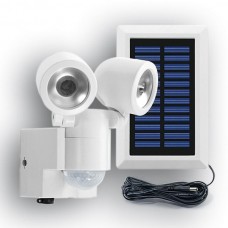Solar-LED Spot mit Bewegungsmelder. Separates Solarmodul, inklusive Akku-Pack.