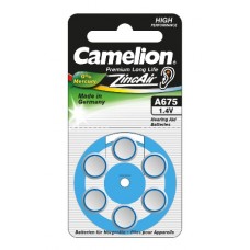 Camelion A675 Hörgeräteknopfzelle in 6er-Blister "No Mercury"