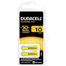 DURACELL HEARING AID DA10 (ZL4) Hörgeräte-Knopfzellen  1,4V in 6er-Blister