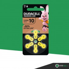 DURACELL HEARING AID DA10 (ZL4) Hörgeräte-Knopfzellen  1,4V in 6er-Blister