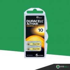 DURACELL HEARING AID DA10 (ZL4) Hörgeräte-Knopfzellen  1,4V in 6er-Blister