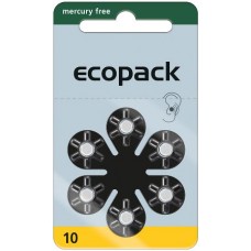 ECO 10 (PR70) Hörgeräteknopfzellen Mercury Free 1,45V 95mAh VPE: 60 Stück