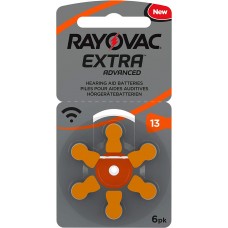 Rayovac 13  EXTRA (ZL2, PR48) Hörgeräteknopfzellen 1,4V 310mAh in 6er-Blister