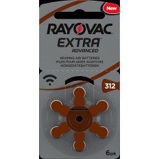 Hörgeräte-Knopfzellen 170 mAh 1,4V im 6er-Blister PR41 60x Panasonic PR312